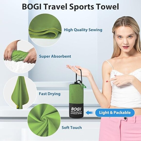 BOGI Microfiber Travel Sports Towel - Picture 2 of 8